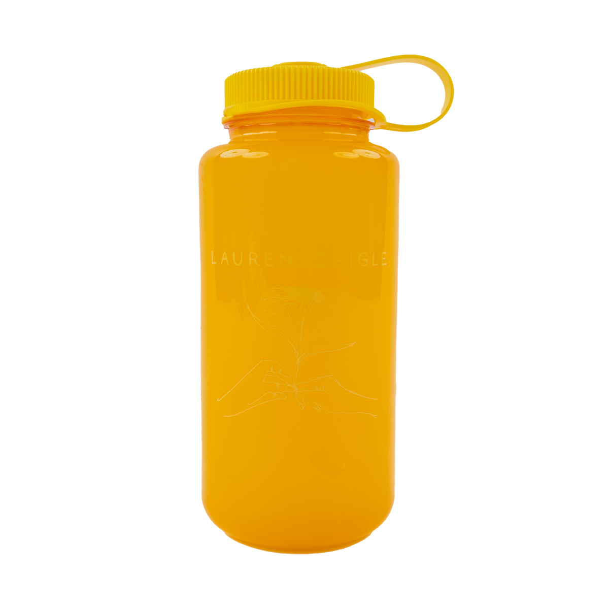 Flower Water Bottle-Gold